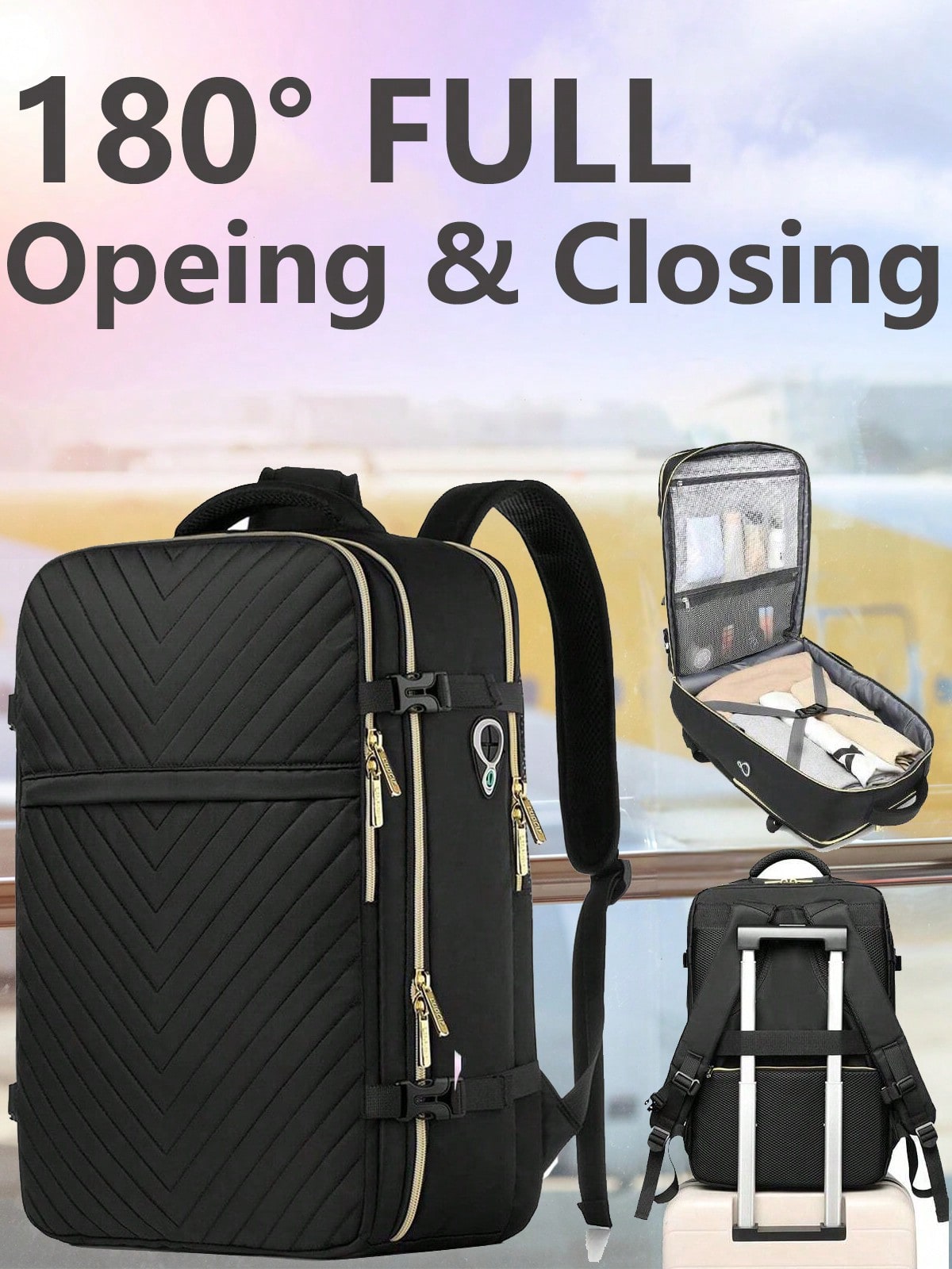 Travel Backpack Anti Theft - حقيبة ظهر كبيرة للسفر - معتمدة