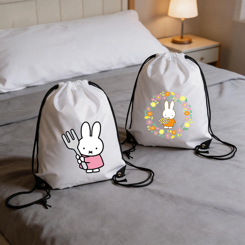 Drawstring Gym Bag - حقيبة ميفي برباط للنساء، مقاومة للماء،