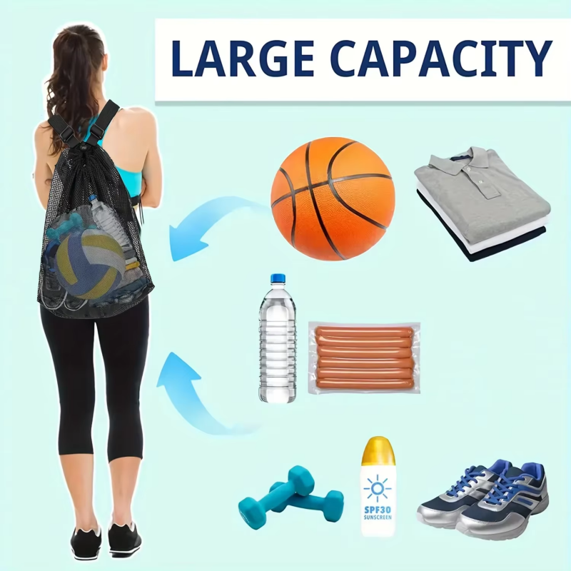 حقيبة ظهر شبكية محمولة برباط ق - مراجعة Drawstring Gym Bag وسعره