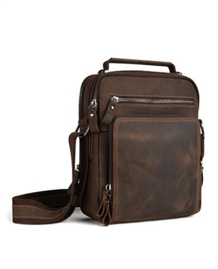 حقيبة كتف رجالية من الجلد الطب - مراجعة Leather Backpack Vintage وسعره
