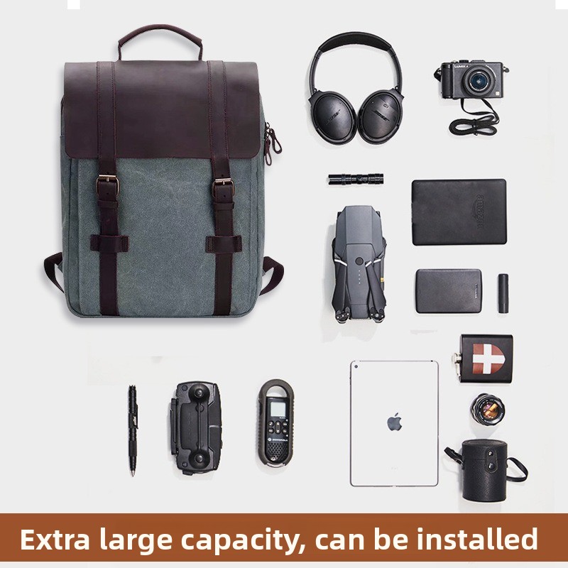 حقيبة ظهر عصرية للرجال، حقيبة  - مراجعة Canvas Backpack Casual وسعره