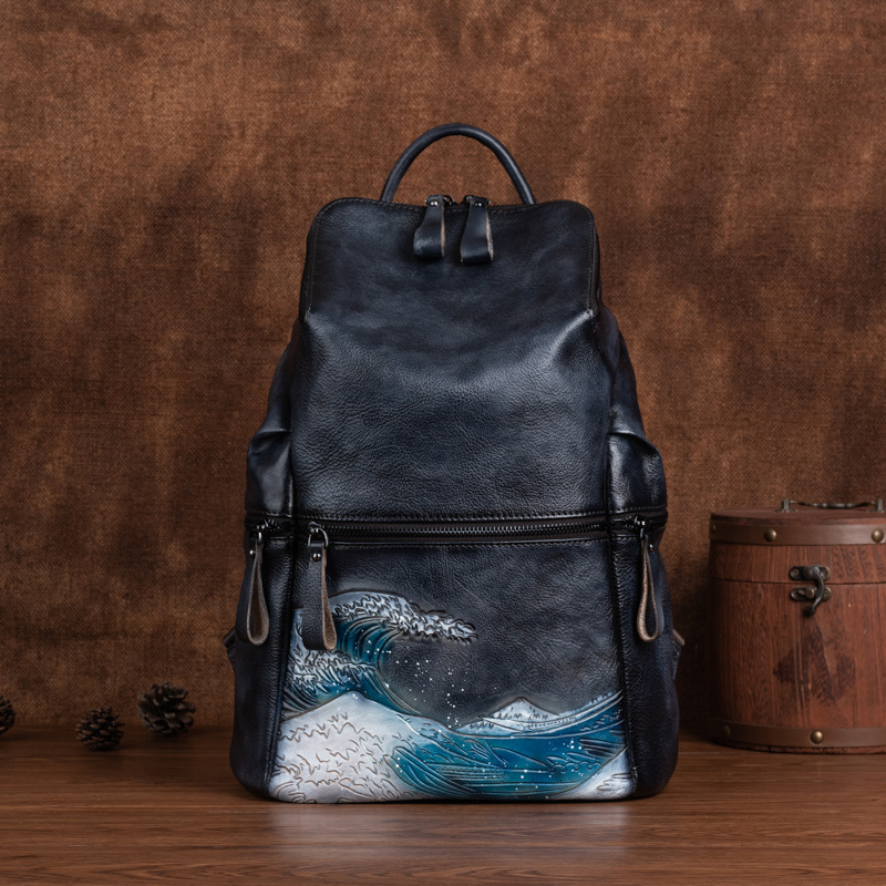 حقيبة ظهر نسائية من الجلد الطب - مراجعة Leather Backpack Vintage وسعره