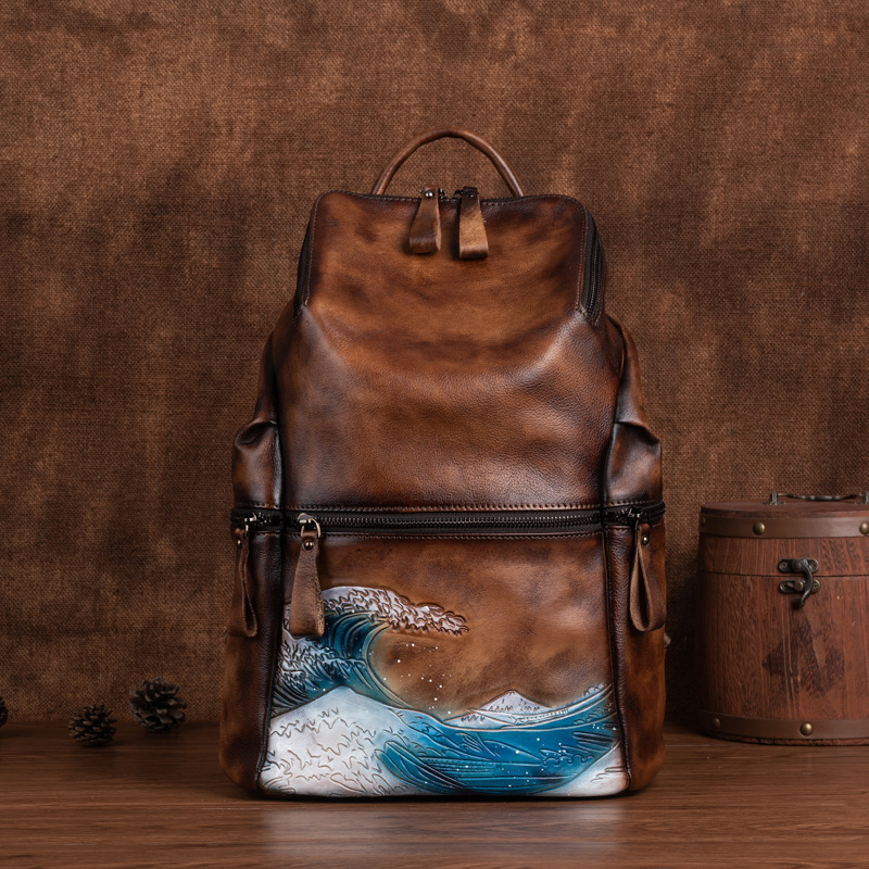 حقيبة ظهر نسائية من الجلد الطب - مراجعة Leather Backpack Vintage وسعره