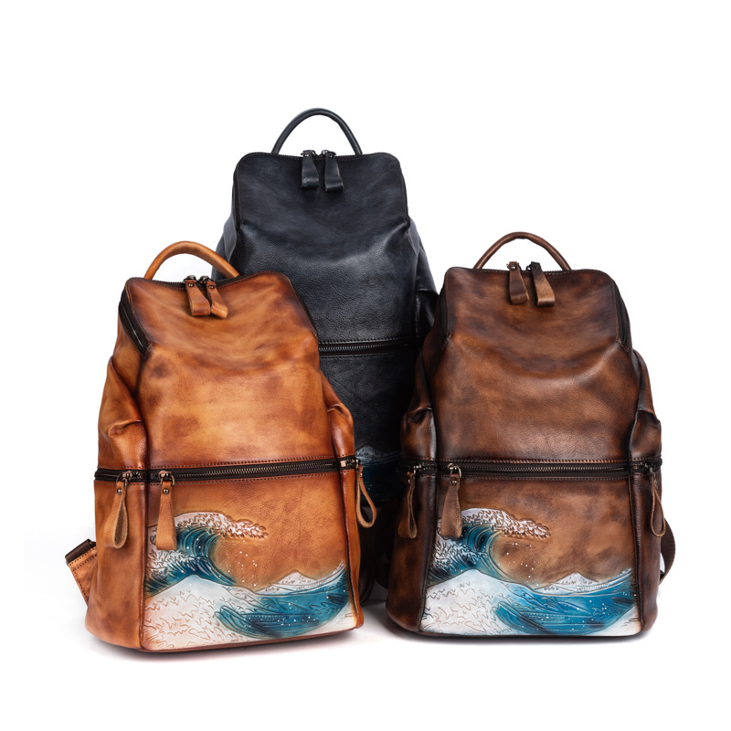 حقيبة ظهر نسائية من الجلد الطب - مراجعة Leather Backpack Vintage وسعره