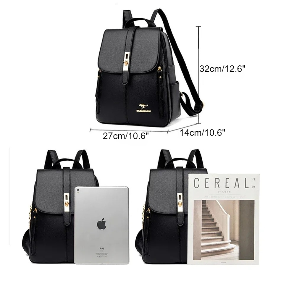 حقيبة ظهر نسائية جلدية ذات سعة - مراجعة Leather Backpack Vintage وسعره
