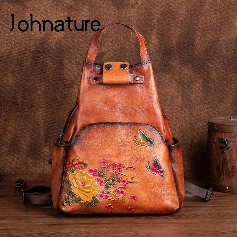 حقيبة ظهر نسائية من الجلد الطب - مراجعة Leather Backpack Vintage وسعره
