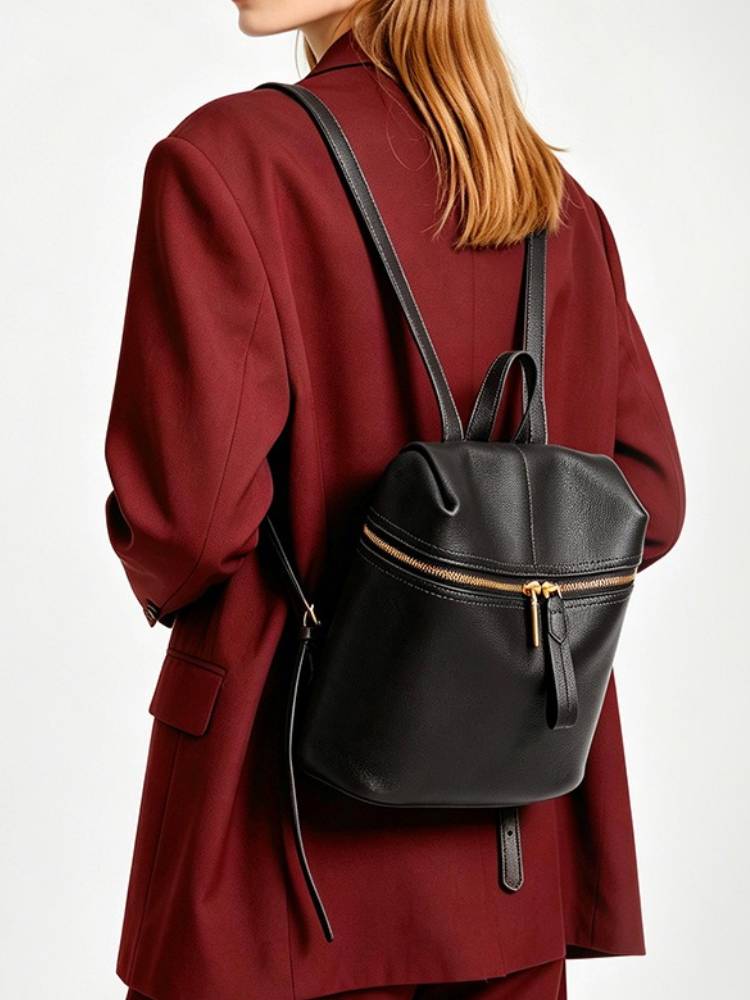 حقيبة ظهر نسائية من الجلد الطب - مراجعة Leather Backpack Vintage وسعره